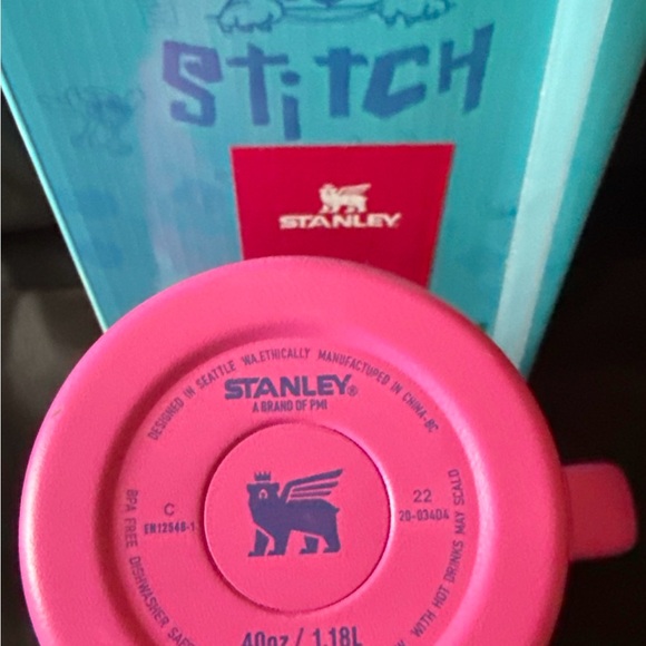 New Stitch Character Laser Engraved Stanley 40oz Hot Pink Quencher H2.0 Tumbler - Picture 7 of 7